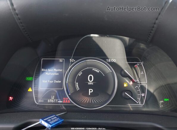 58AD21B13LU012068 2020 LEXUS ES 300H White უკანა სავარძლების ხედი