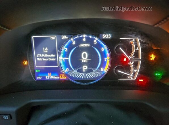 58ADZ1B10LU052491 2020 LEXUS ES Black Вид щитка приладів