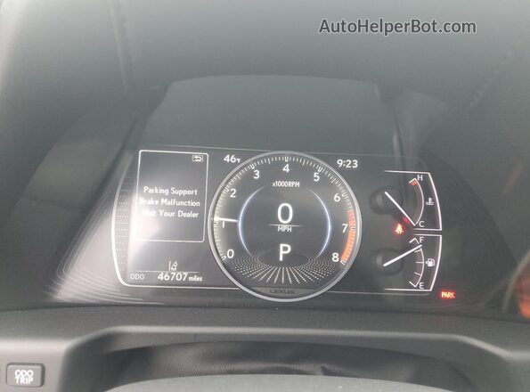 58ADZ1B15MU102240 2021 LEXUS ES Black Вид щитка приладів