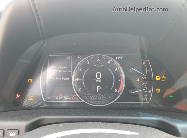 58ADZ1B17LU078053 2020 LEXUS ES Silver Widok zestawu wskaźników