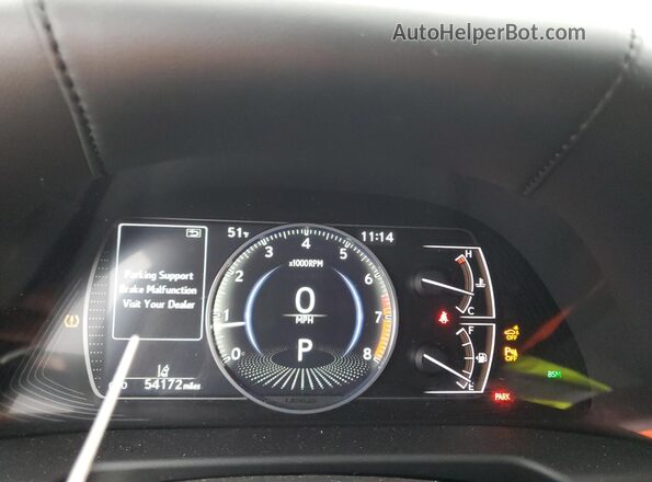 58ADZ1B18MU089189 2021 LEXUS ES Black Vista del cuadro de instrumentos