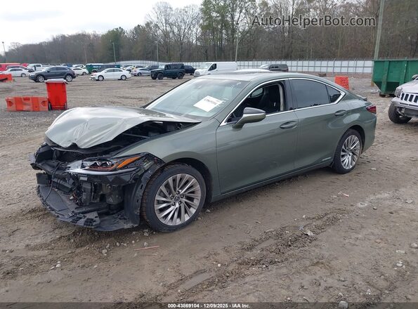 58AEA1C14MU004441 2021 LEXUS ES 300H Green წინა მარცხენა ხედი სამი მეოთხედიდან