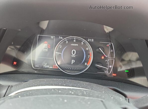 58AFZ1B19SU190831 2025 LEXUS ES White Вид щитка приладів