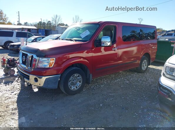 5BZAF0AA2KN850275 2019 NISSAN NV PASSENGER NV3500 HD Red Przód lewy