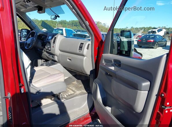 5BZAF0AA2KN850275 2019 NISSAN NV PASSENGER NV3500 HD Red Widok wnętrza z przodu