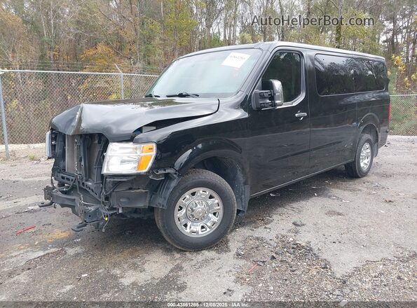 5BZAF0AA5HN852448 2017 NISSAN NV PASSENGER NV3500 HD Black Առջևի ձախ երեք քառորդ տեսարան