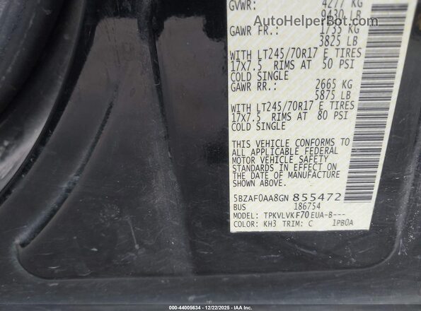 5BZAF0AA8GN855472 2016 NISSAN NV PASSENGER NV3500 HD Черный Вид подкапотного пространства