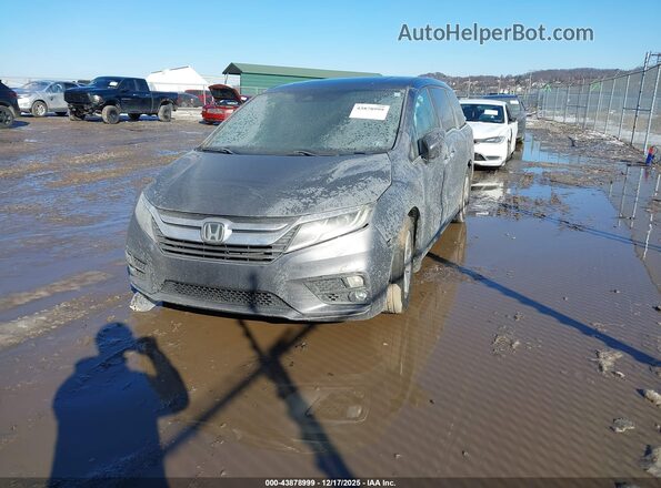 5FNRL6H73JB001634 2018 HONDA ODYSSEY Gray Առջևի ձախ երեք քառորդ տեսարան