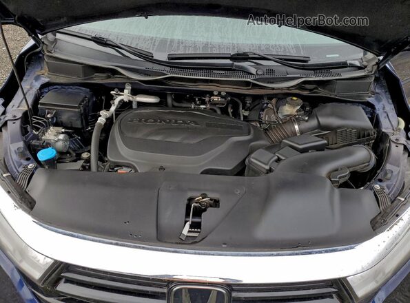 5FNRL6H75NB033992 2022 HONDA ODYSSEY Blue Widok komory silnika
