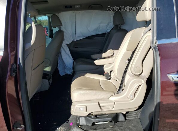 5FNRL6H78LB070063 2020 HONDA ODYSSEY Burgundy Widok wnętrza z tyłu
