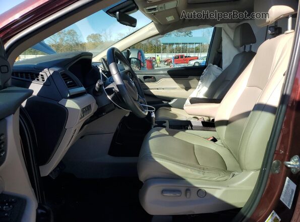 5FNRL6H78LB070063 2020 HONDA ODYSSEY Burgundy Widok wnętrza z przodu