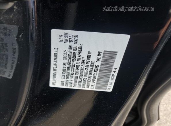 5FNRL6H7XLB025867 2020 HONDA ODYSSEY Black Vista de la etiqueta del VIN