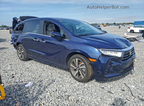 5FNRL6H83RB008040 2024 HONDA ODYSSEY Blue Delantero derecho