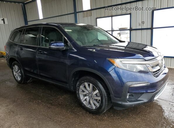 5FNYF5H52KB003131 2019 HONDA PILOT Blue Przód prawy