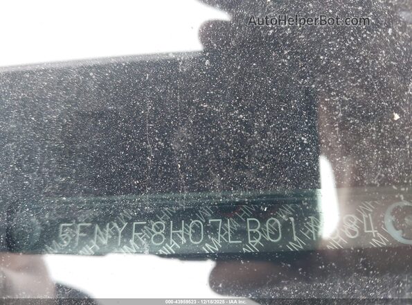 5FNYF8H07LB011684 2020 HONDA PASSPORT Burgundy Vista del compartimento del motor