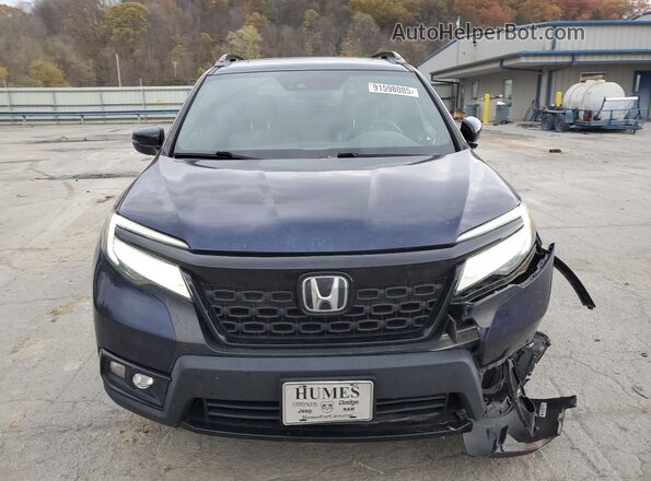 5FNYF8H0XKB026985 2019 HONDA PASSPORT Blue Դիմացի տեսք