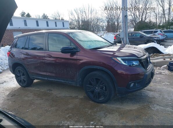 5FNYF8H27LB012738 2020 HONDA PASSPORT Темно-бордовый Вид задней части салона