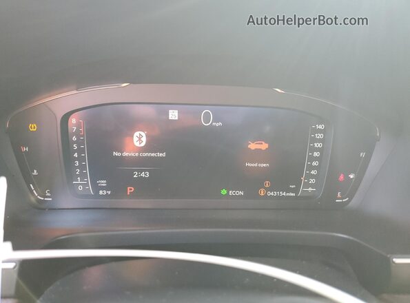5FNYG1H84PB040186 2023 HONDA PILOT Черный Вид щитка приборов