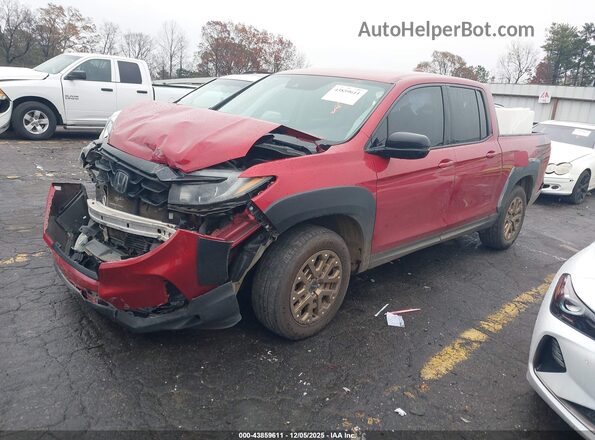 5FPYK3F12MB008551 2021 HONDA RIDGELINE Red Առջևի ձախ երեք քառորդ տեսարան