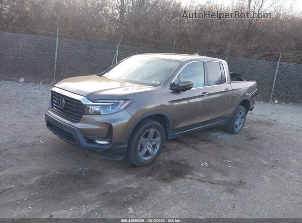 5FPYK3F55MB015948 2021 HONDA RIDGELINE Коричневый Передняя левая четверть
