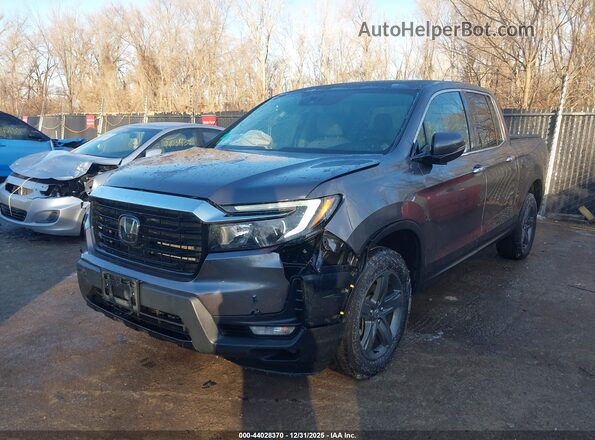 5FPYK3F71MB023529 2021 HONDA RIDGELINE Gray Передня ліва чверть