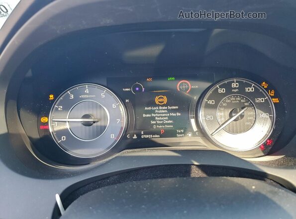 5J8TC1H73LL001045 2020 ACURA RDX Gray Vista del cuadro de instrumentos