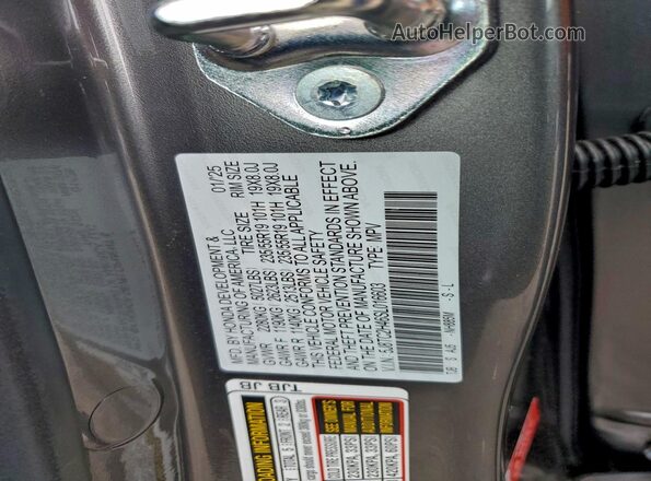 5J8TC2H46SL016603 2025 ACURA RDX Gray Widok naklejki z numerem VIN