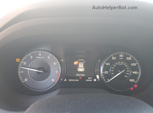 5J8TC2H58ML021443 2021 ACURA RDX White Instrument cluster view