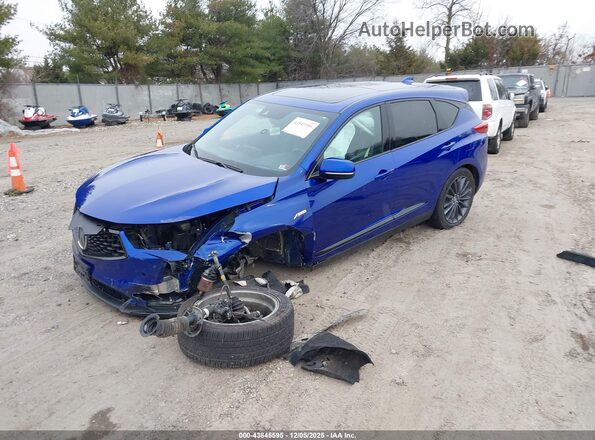 5J8TC2H83NL016629 2022 ACURA RDX Blue წინა მარცხენა ხედი სამი მეოთხედიდან