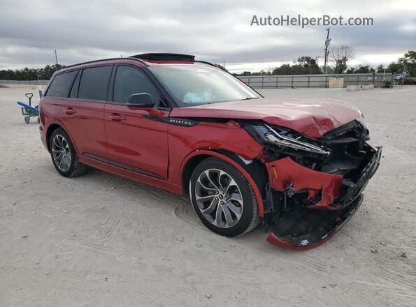 5LM5J6WC9SGL03790 2025 LINCOLN AVIATOR Maroon წინა მარჯვენა