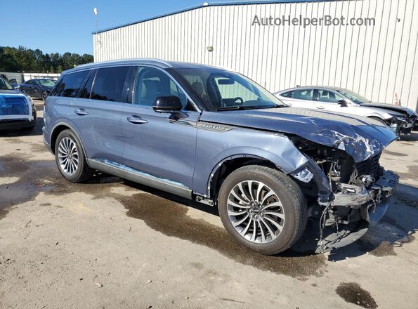 5LM5J7WC4MGL12728 2021 LINCOLN AVIATOR Blue Front right