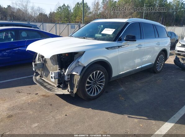 5LM5J7WC9NGL16680 2022 LINCOLN AVIATOR White წინა მარცხენა ხედი სამი მეოთხედიდან