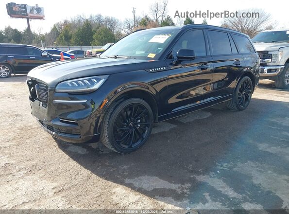 5LM5J7XC6RGL09335 2024 LINCOLN AVIATOR Black წინა მარცხენა ხედი სამი მეოთხედიდან