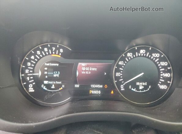 5LMCJ3C91GUJ03171 2016 LINCOLN MKC Серебряный Вид щитка приборов