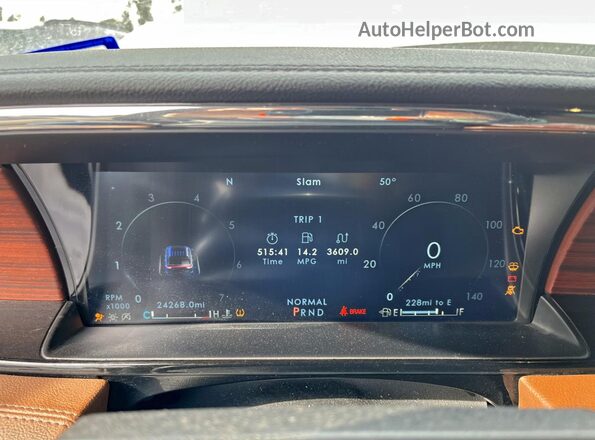 5LMJJ2LG6REL00320 2024 LINCOLN NAVIGATOR Beige Instrument cluster view