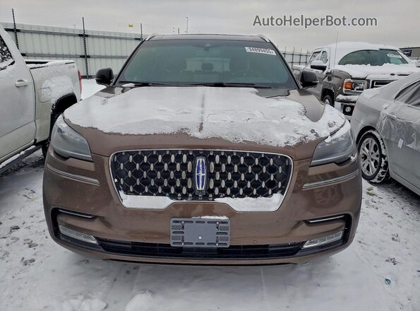 5LMYJ8XY1NNL00529 2022 LINCOLN AVIATOR Коричневый Вид спереди