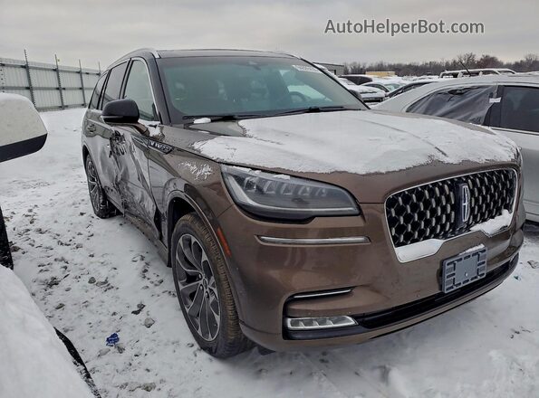 5LMYJ8XY1NNL00529 2022 LINCOLN AVIATOR Коричневый Передняя правая четверть