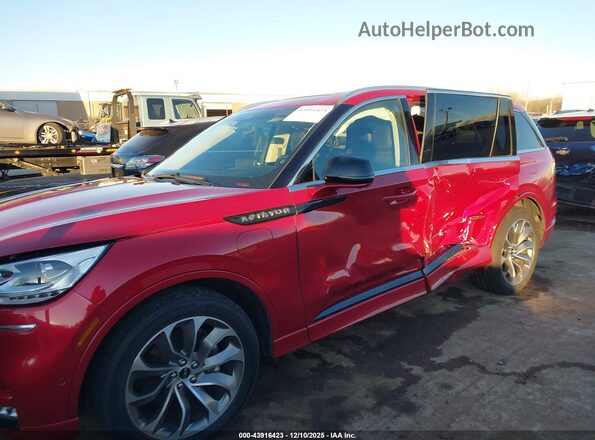5LMYJ8XY9MNL00809 2021 LINCOLN AVIATOR Red Вид спереду