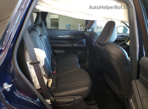 5N1AL1FR4SC334570 2025 INFINITI QX60 Blue უკანა სალონის ხედი
