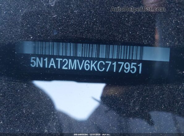 5N1AT2MV6KC717951 2019 NISSAN ROGUE Dark Blue Engine compartment view