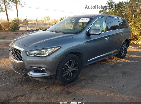 5N1DL0MM9JC524569 2018 INFINITI QX60 Gray Առջևի ձախ երեք քառորդ տեսարան