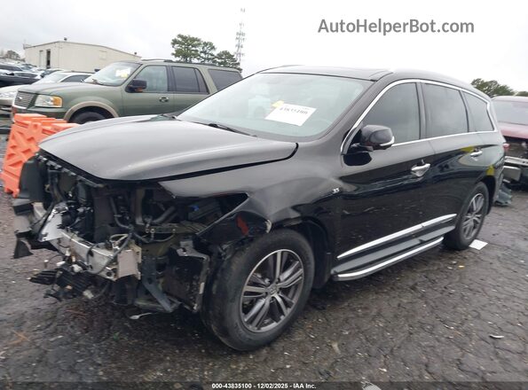 5N1DL0MNXHC558121 2017 INFINITI QX60 Black Առջևի ձախ երեք քառորդ տեսարան