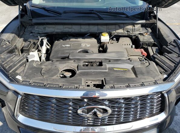 5N1DL1ER7PC374731 2023 INFINITI QX60 Black Вид підкапотного простору