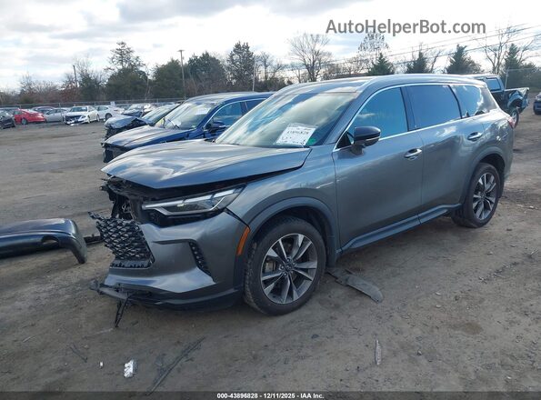 5N1DL1FS2PC350371 2023 INFINITI QX60 Gray Առջևի ձախ երեք քառորդ տեսարան