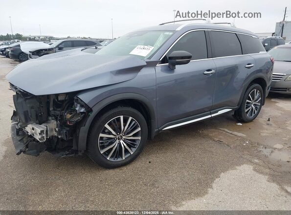 5N1DL1GS1RC337094 2024 INFINITI QX60 Blue წინა მარცხენა ხედი სამი მეოთხედიდან
