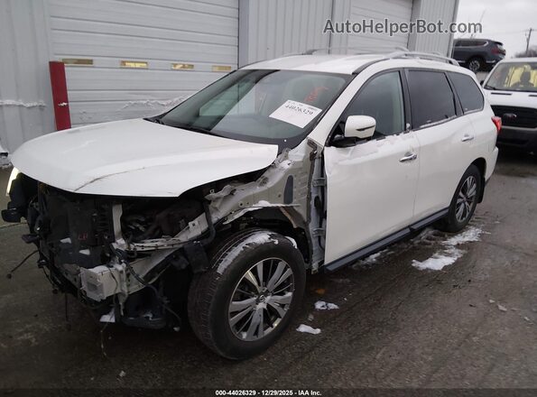 5N1DR2MN2KC638935 2019 NISSAN PATHFINDER White Vista tres cuartos delantera izquierda