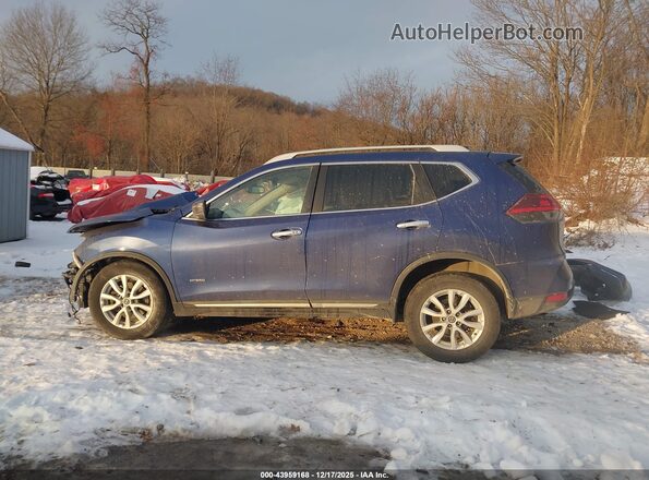 5N1ET2MT4KC713946 2019 NISSAN ROGUE HYBRID Blue Rear interior view