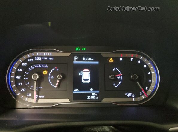 5NMJB3AE5NH160585 2022 HYUNDAI TUCSON White Vista del cuadro de instrumentos