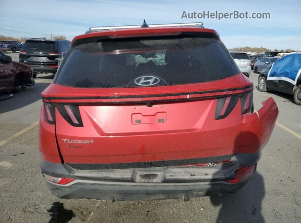 5NMJC3AE0NH125577 2022 HYUNDAI TUCSON Red Հետևի տեսք