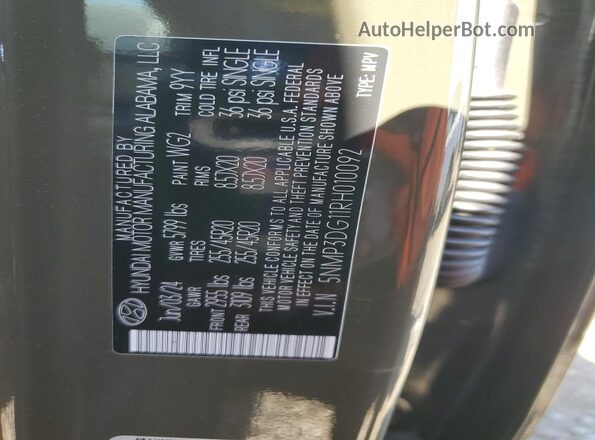 5NMP3DG11RH010092 2024 HYUNDAI SANTA Green 360 interior view